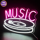 Music play Neon Sign
